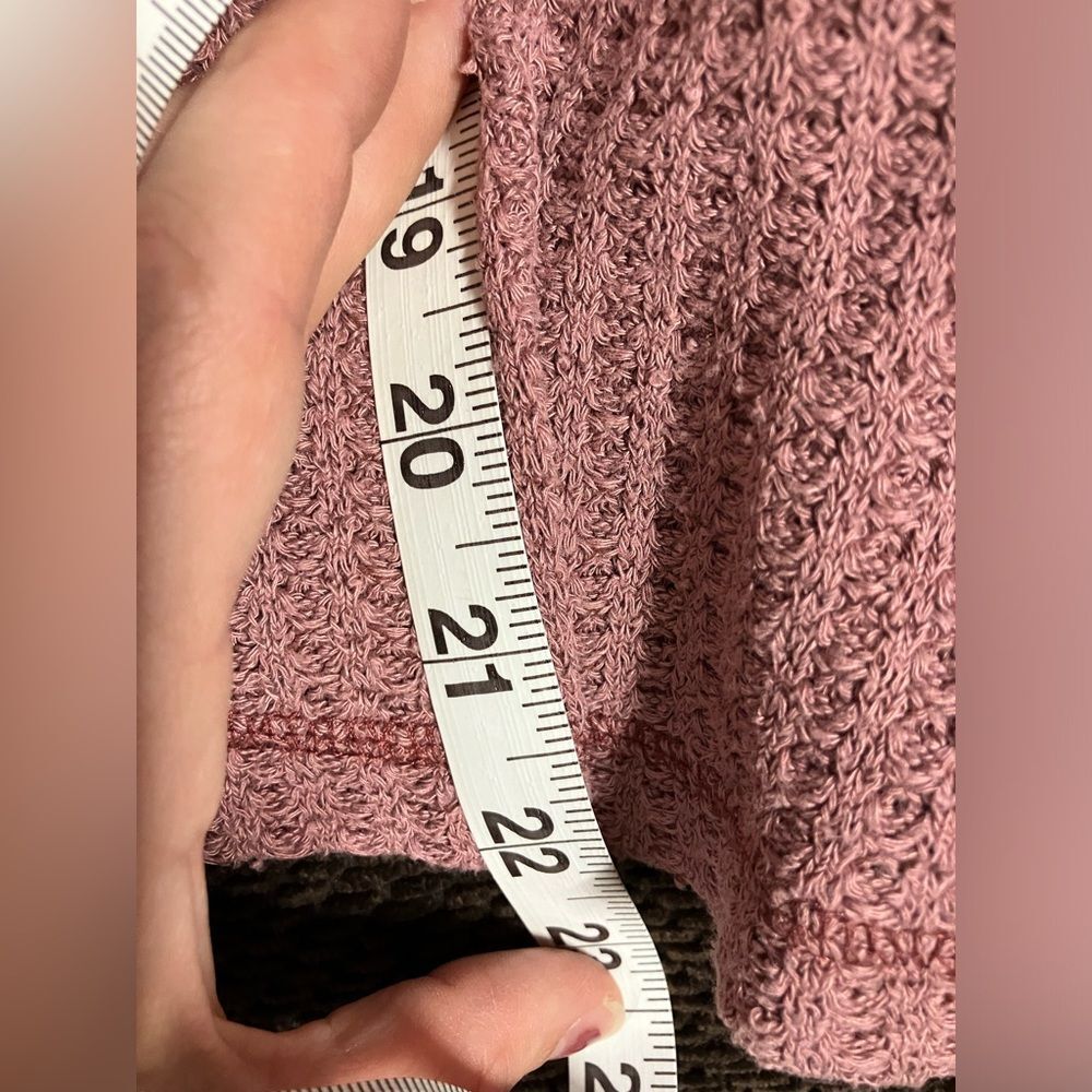 Free People Mercury Waffle Weave Long-Sleeve Sweater Mauve Medium - Picture 4 of 7